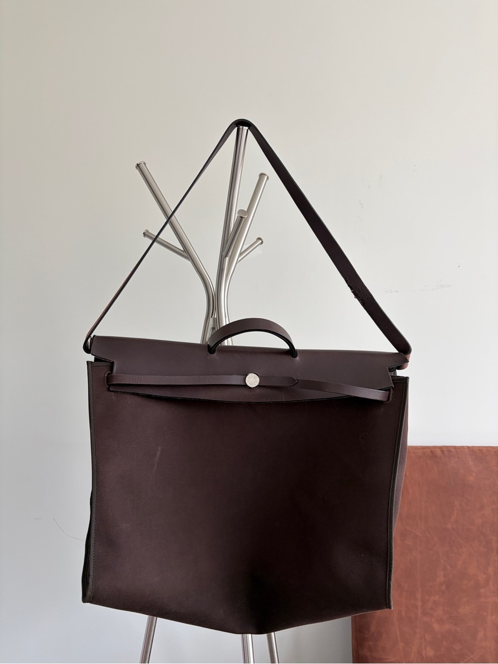 Hermes Rare and Authentic Herbag Zip Cabine Travel Bag 50